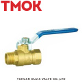 brass color long handle full open brass ball valve